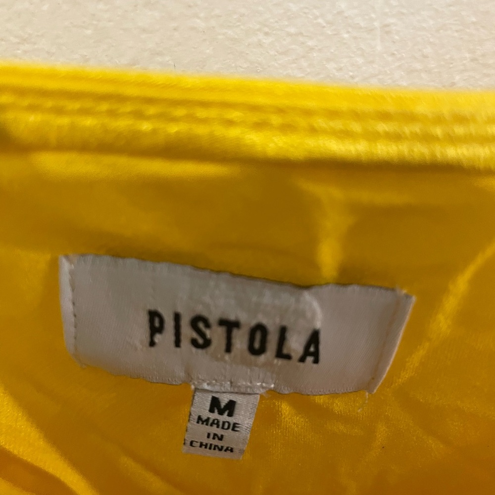 pistola Vibrant Yellow Satin Camisole - Picture 4 of 4